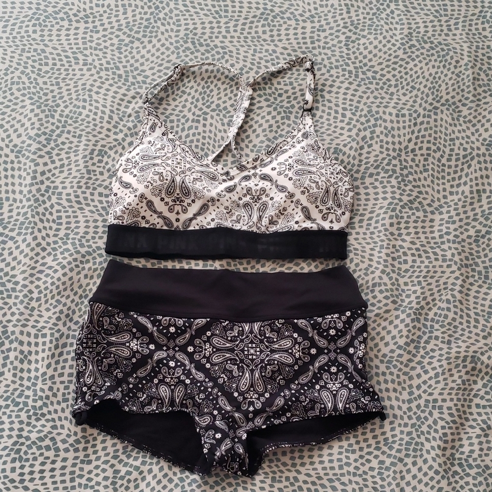 PINK Victoria's Secret Paisley Sport To Swim Bikini